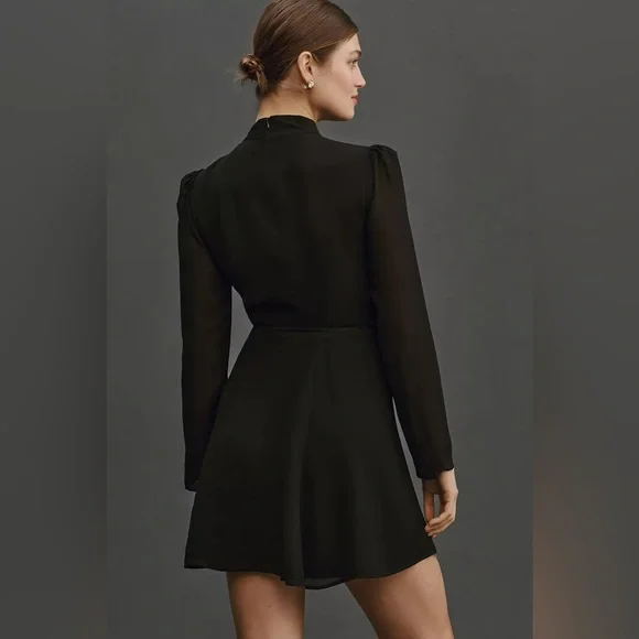 NWT Reformation Ottessa Mini Black Dress Anthropologie, Long Sleeve Extra  Small - threedaughtersproperties.com